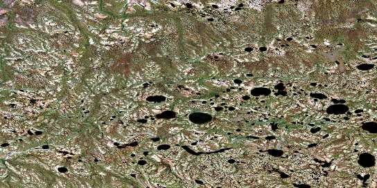 Schroeder Lake Satellite Map 054B11 at 1:50,000 scale - National Topographic System of Canada (NTS) - Orthophoto