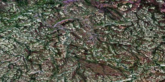 Tagg Creek Satellite Map 054B12 at 1:50,000 scale - National Topographic System of Canada (NTS) - Orthophoto