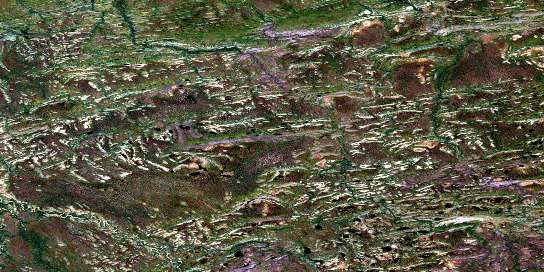 No Title Satellite Map 054B13 at 1:50,000 scale - National Topographic System of Canada (NTS) - Orthophoto
