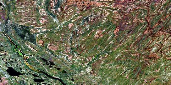 Wigwam Creek Satellite Map 054C01 at 1:50,000 scale - National Topographic System of Canada (NTS) - Orthophoto