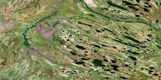 Air photo: Bilodeau Lake Satellite Image map 054C02 at 1:50,000 Scale