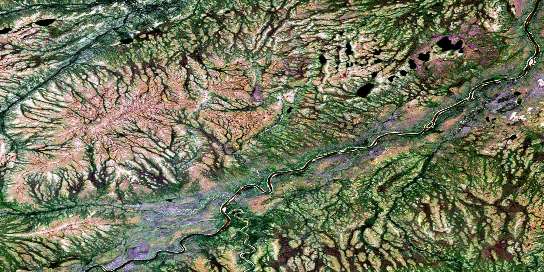 Chura Lake Satellite Map 054C03 at 1:50,000 scale - National Topographic System of Canada (NTS) - Orthophoto