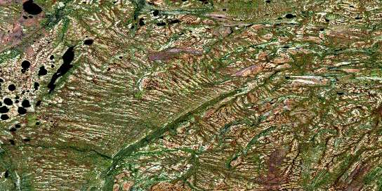 Robidoux Lake Satellite Map 054C08 at 1:50,000 scale - National Topographic System of Canada (NTS) - Orthophoto