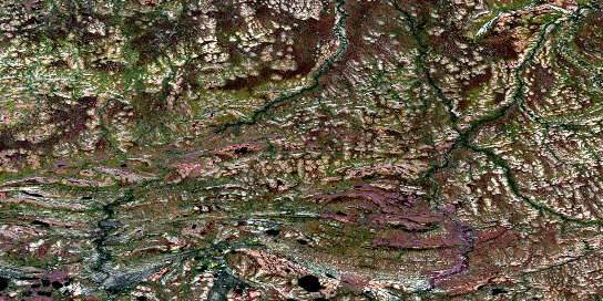 Tawns Creek Satellite Map 054C09 at 1:50,000 scale - National Topographic System of Canada (NTS) - Orthophoto