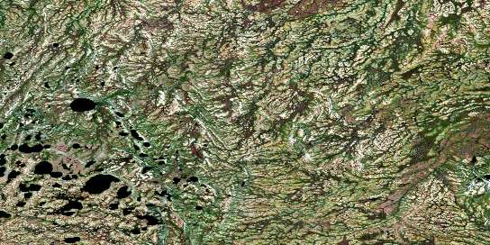 Panco Lake Satellite Map 054C11 at 1:50,000 scale - National Topographic System of Canada (NTS) - Orthophoto