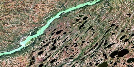 Air photo: Merrick Lake Satellite Image map 054C12 at 1:50,000 Scale