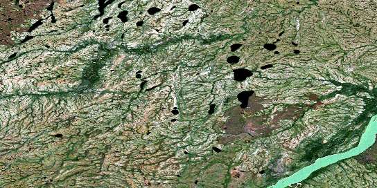 Broten Lake Satellite Map 054C13 at 1:50,000 scale - National Topographic System of Canada (NTS) - Orthophoto