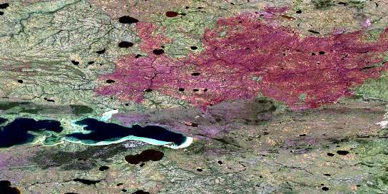 Limestone Lake Satellite Map 054D12 at 1:50,000 scale - National Topographic System of Canada (NTS) - Orthophoto