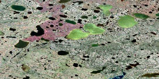 Air photo: Whitecap Lake Satellite Image map 054D14 at 1:50,000 Scale