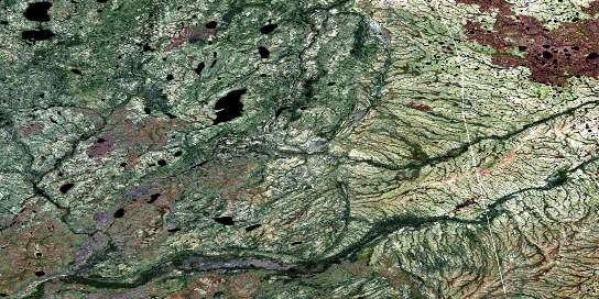 Weir River Satellite Map 054D16 at 1:50,000 scale - National Topographic System of Canada (NTS) - Orthophoto