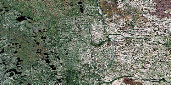 Silcox Satellite Map 054E01 at 1:50,000 scale - National Topographic System of Canada (NTS) - Orthophoto