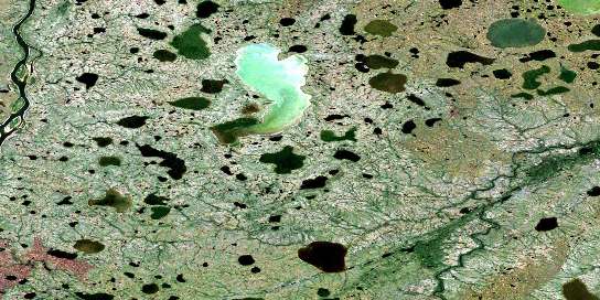 Air photo: Embleton Lake Satellite Image map 054E04 at 1:50,000 Scale