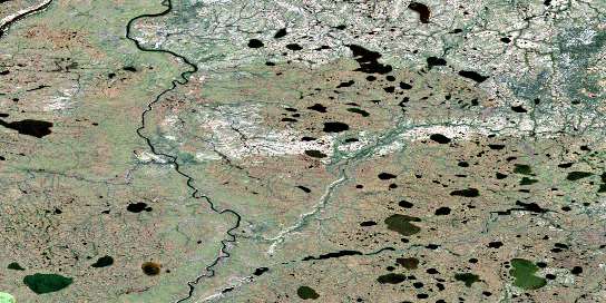 Downer Lake Satellite Map 054E06 at 1:50,000 scale - National Topographic System of Canada (NTS) - Orthophoto