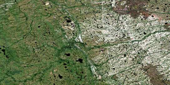 Herchmer Satellite Map 054E08 at 1:50,000 scale - National Topographic System of Canada (NTS) - Orthophoto