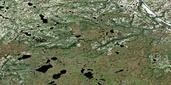 Turcotte Lake Satellite Map 054E10 at 1:50,000 scale - National Topographic System of Canada (NTS) - Orthophoto