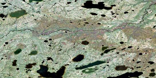 Comeau Lake Satellite Map 054E12 at 1:50,000 scale - National Topographic System of Canada (NTS) - Orthophoto