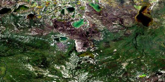 Norton Lake Satellite Map 054K12 at 1:50,000 scale - National Topographic System of Canada (NTS) - Orthophoto