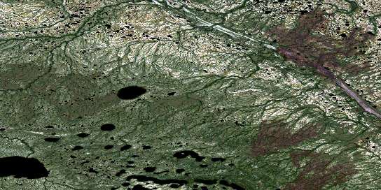 Wise Lake Satellite Map 054L03 at 1:50,000 scale - National Topographic System of Canada (NTS) - Orthophoto