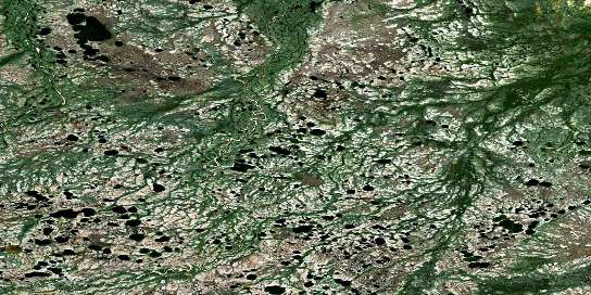Nowell Lake Satellite Map 054L10 at 1:50,000 scale - National Topographic System of Canada (NTS) - Orthophoto