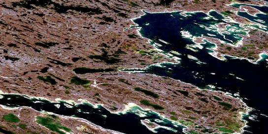 Pistol Bay Satellite Map 055K07 at 1:50,000 scale - National Topographic System of Canada (NTS) - Orthophoto