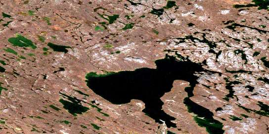 Carr Lake Satellite Map 055L04 at 1:50,000 scale - National Topographic System of Canada (NTS) - Orthophoto