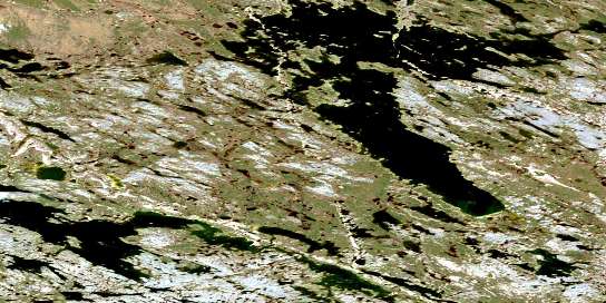 Macquoid Lake Satellite Map 055M07 at 1:50,000 scale - National Topographic System of Canada (NTS) - Orthophoto