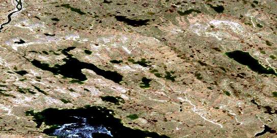 Martell Lake Satellite Map 055M14 at 1:50,000 scale - National Topographic System of Canada (NTS) - Orthophoto