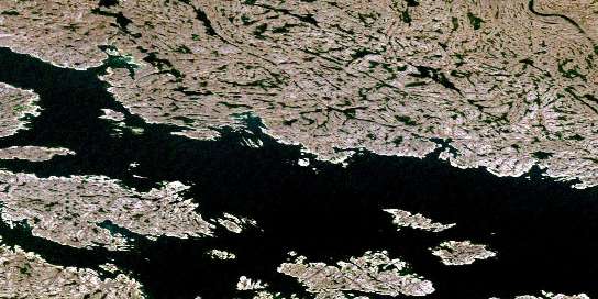 Merry Headland Satellite Map 055O11 at 1:50,000 scale - National Topographic System of Canada (NTS) - Orthophoto