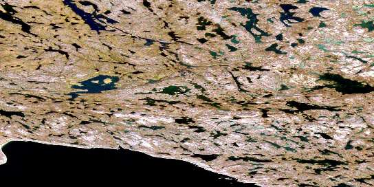 Evitarulik Lake Satellite Map 056D06 at 1:50,000 scale - National Topographic System of Canada (NTS) - Orthophoto