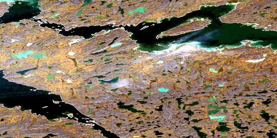 No Title Satellite Map 056L13 at 1:50,000 scale - National Topographic System of Canada (NTS) - Orthophoto