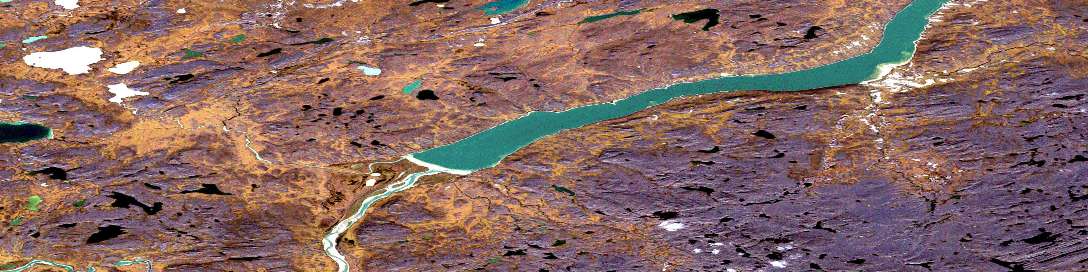 Air photo: Murchison Lake Satellite Image map 057B01 at 1:50,000 Scale