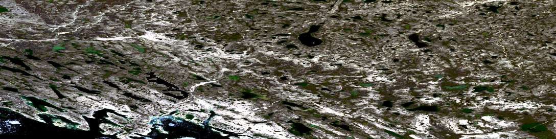 Air photo: Oscar Bay Satellite Image map 057C13 at 1:50,000 Scale