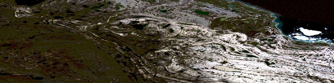 Air photo: Port Logan Satellite Image map 057G07 at 1:50,000 Scale