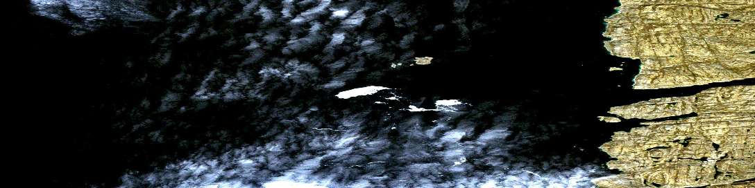 Air photo: De La Roquette Islands Satellite Image map 058B04 at 1:50,000 Scale