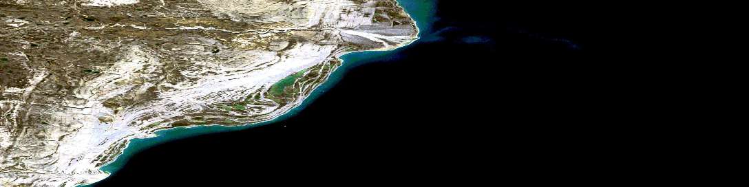 Air photo: Fearnall Bay Satellite Image map 058B07 at 1:50,000 Scale