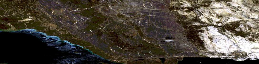 Air photo: Kuksik River Satellite Image map 058B14 at 1:50,000 Scale