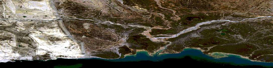 Air photo: Pingualuk Hill Satellite Image map 058B15 at 1:50,000 Scale