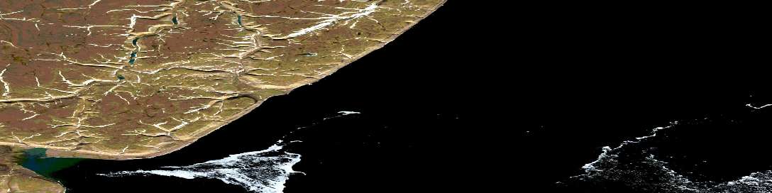 Air photo: Elwin Bay Satellite Image map 058D11 at 1:50,000 Scale