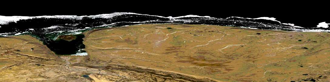 Air photo: Cunningham Inlet Satellite Image map 058F02 at 1:50,000 Scale