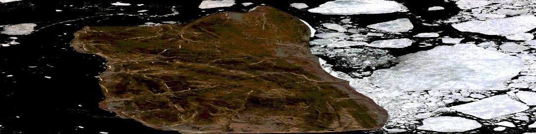 Air photo: Baillie-Hamilton Island Satellite Image map 058G14 at 1:50,000 Scale