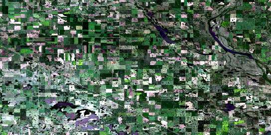 Fillmore Satellite Map 062E14 at 1:50,000 scale - National Topographic System of Canada (NTS) - Orthophoto
