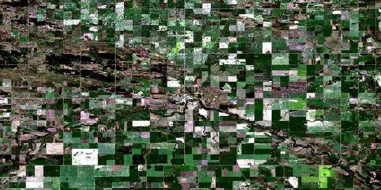 Souris Satellite Map 062F09 at 1:50,000 scale - National Topographic System of Canada (NTS) - Orthophoto