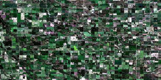 Elkhorn Satellite Map 062F14 at 1:50,000 scale - National Topographic System of Canada (NTS) - Orthophoto