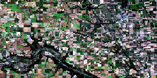 Morden Satellite Map 062G01 at 1:50,000 scale - National Topographic System of Canada (NTS) - Orthophoto