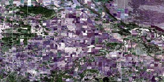 Wawanesa Satellite Map 062G12 at 1:50,000 scale - National Topographic System of Canada (NTS) - Orthophoto