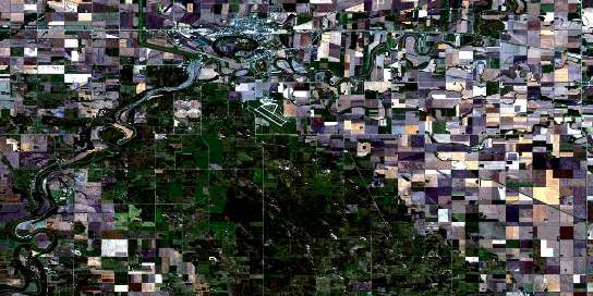 Portage La Prairie Satellite Map 062G16 at 1:50,000 scale - National Topographic System of Canada (NTS) - Orthophoto