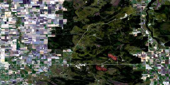 Molson Satellite Map 062I01 at 1:50,000 scale - National Topographic System of Canada (NTS) - Orthophoto