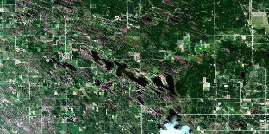 Narcisse Satellite Map 062I12 at 1:50,000 scale - National Topographic System of Canada (NTS) - Orthophoto