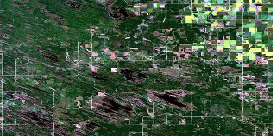 Poplarfield Satellite Map 062I13 at 1:50,000 scale - National Topographic System of Canada (NTS) - Orthophoto
