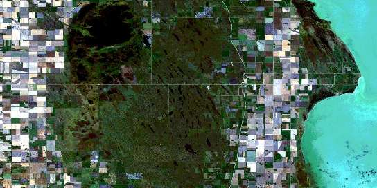 Langruth Satellite Map 062J07 at 1:50,000 scale - National Topographic System of Canada (NTS) - Orthophoto
